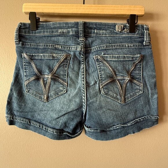 Women's 6 Kut From The Kloth Roll Cuff Distressed Jean Shorts - Picture 3 of 6